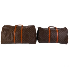 Louis Vuitton Vintage Keepall Duffel Bag 2pc LOT