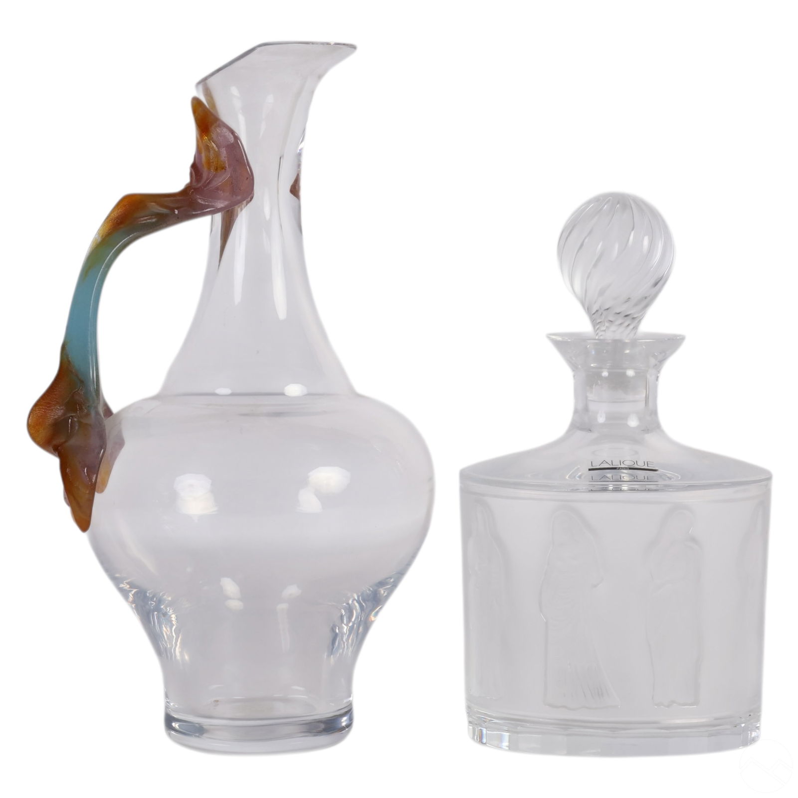 Lalique Decanter Daum Pate de Verre Carafe 2pc LOT (1 of 9)