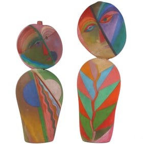 Tom McGlauchlyn 1934-2011 Glass Sculpture Vase LOT