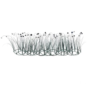 Post Modernist Verdigris Copper Grasses Sculpture