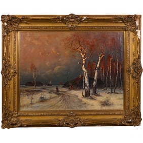 Julius Von Klever 1850-1924 Landscape Oil Painting