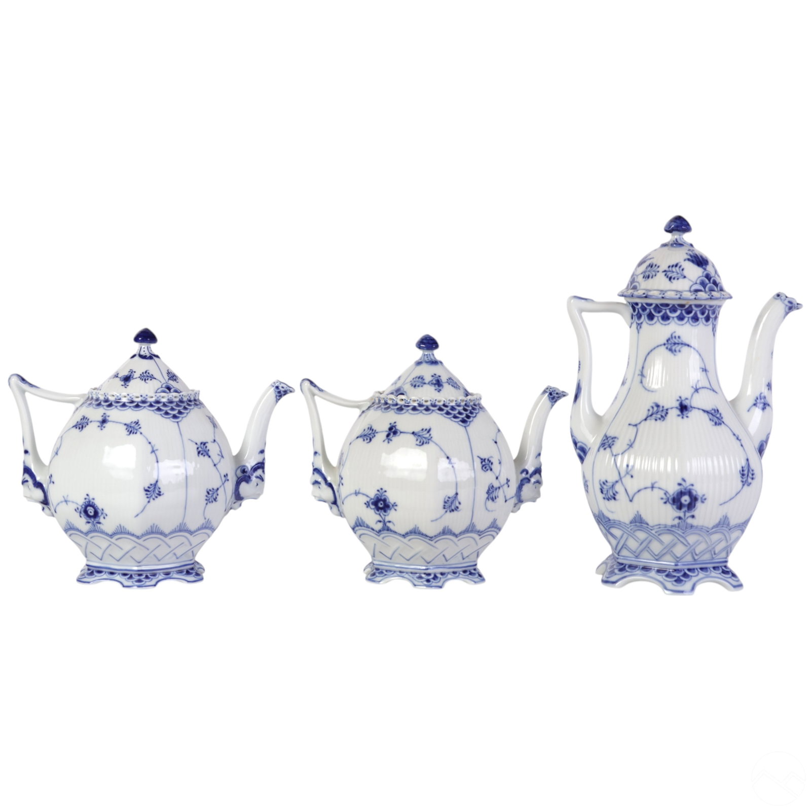 Royal Copenhagen Blue Fluted Lace Coffee Tea Pots (1 of 12)