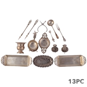 Silver Tray Strainer Shaker Servers 13pc LOT 410g.
