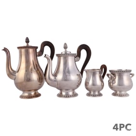 Christofle Malmaison 4-Piece Silverplate TEA SET