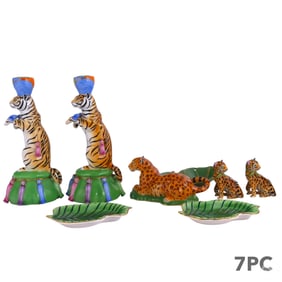 Lynn Chase Figural Shaker Candle Servers 7pc LOT
