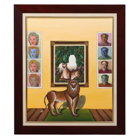 Gustavo Novoa (B.1941) Escaping Warhol Painting
