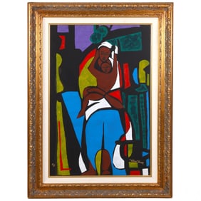 William Tolliver 1951-2000 Madonna Monotype SIGNED