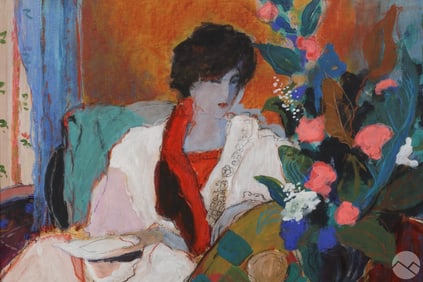 Roy Fairchild-Woodard b.1959 Quiet Moment Painting