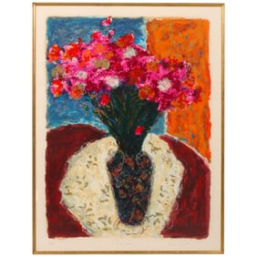 Roy Fairchild-Woodard b.1953 Floral Litho SIGNED