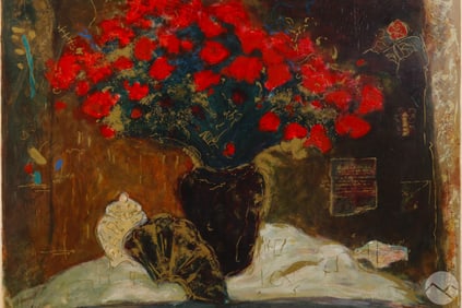 Roy Fairchild-Woodard b.1953 Flowers Litho SIGNED