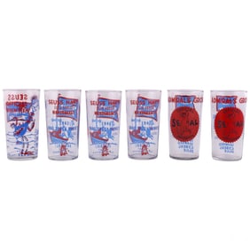 Dr Seuss 1941 Navy Admiral Grog Glasses 6pc SET