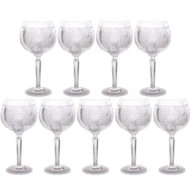 Ralph Lauren Herringbone Birdbath Goblet 9pc SET