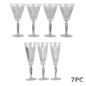 Ralph Lauren Herringbone Champagne Wine Glass LOT
