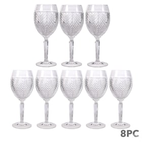 Ralph Lauren Herringbone Wine & Water Goblets 8pc