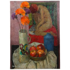 Frances P Romeu 1935-2008 Still Life Nude Painting