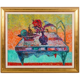Charles Melohs (1908-1982) Still Life Oil Painting