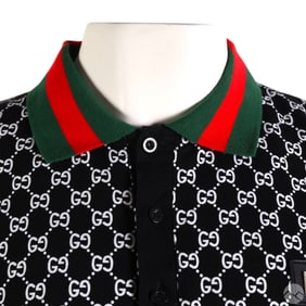 Gucci GG Cotton Jersey Polo Short Sleeve Shirt 3XL