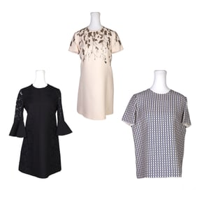 Valentino Designer Cocktail Dress Blouse 3pc LOT