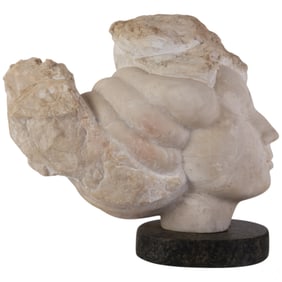 Caroline Curtin b.1957 Modern Marble Female Bust
