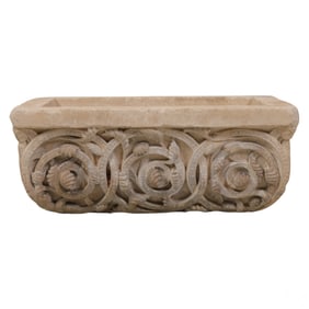 Antique Stone Acanthus Garden Flower Pot Planter