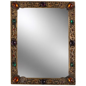 Bohemian Filigree Bejeweled Dresser Easel Mirror