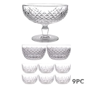 Waterford Crystal Alana & Lismore Compote Bowl LOT