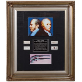 Hamilton and Burr Historic 1804 Duel Relic Display