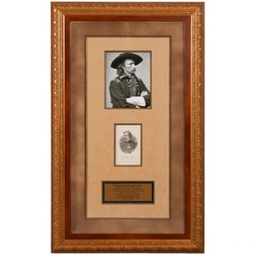 George A Custer Autographed Photo Display with COA