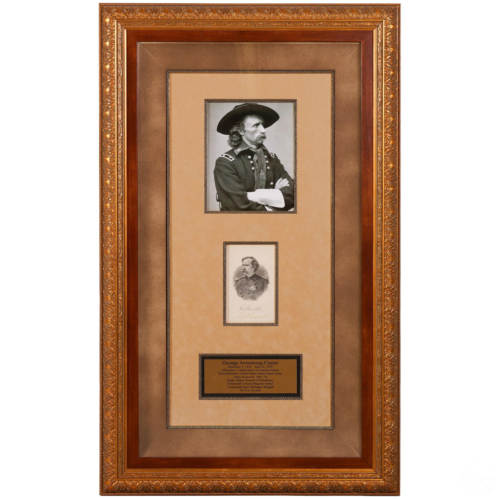George A Custer Autographed Photo Display with COA (1 of 8)