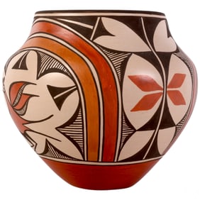 Sofia & Lois Medina Acoma Pueblo Pottery Jug Vase