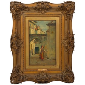 Gustave H Mosler (1875-1906) Antique Oil Painting