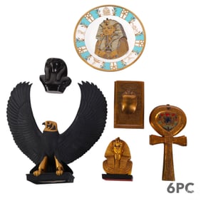 Egyptian Revival and Commemorative 6pc ESTATE LOT