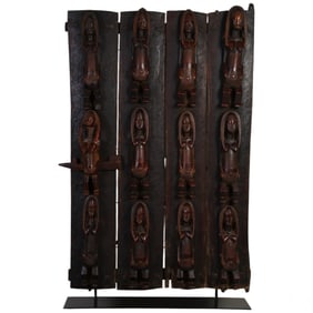 Dogon Tribe Mali Hand Carved Figures Granary Door