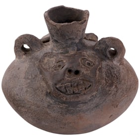Zoomorphic Effigy Pre-Columbian Style Clay Vessel