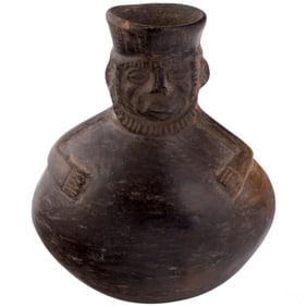 Anthropomorphic Face Pre-Columbian Style Vessel