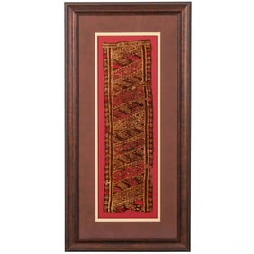 Pre-Columbian Style Geometric Textile Fragment