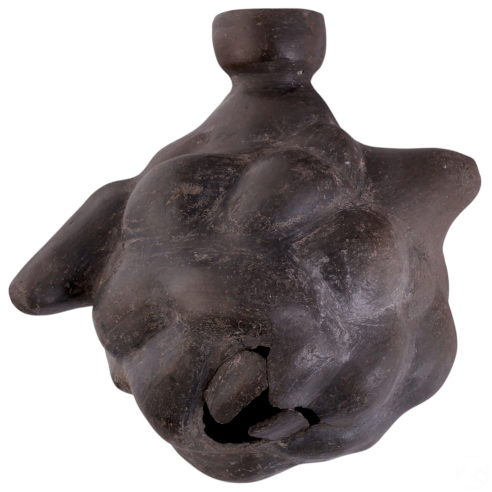 Pre-Columbian Style Blackware Zoomorphic Vessel (1 of 6)