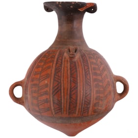 Polychrome Terracotta Pre-Columbian Style Vessel