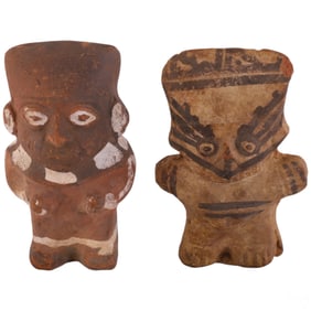 Pair of Pre-Columbian Style Terracotta Figurines