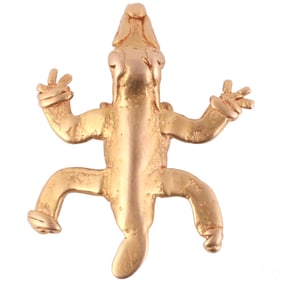 70% Gold Pre-Columbian Style Crocodilian 5.1 grams