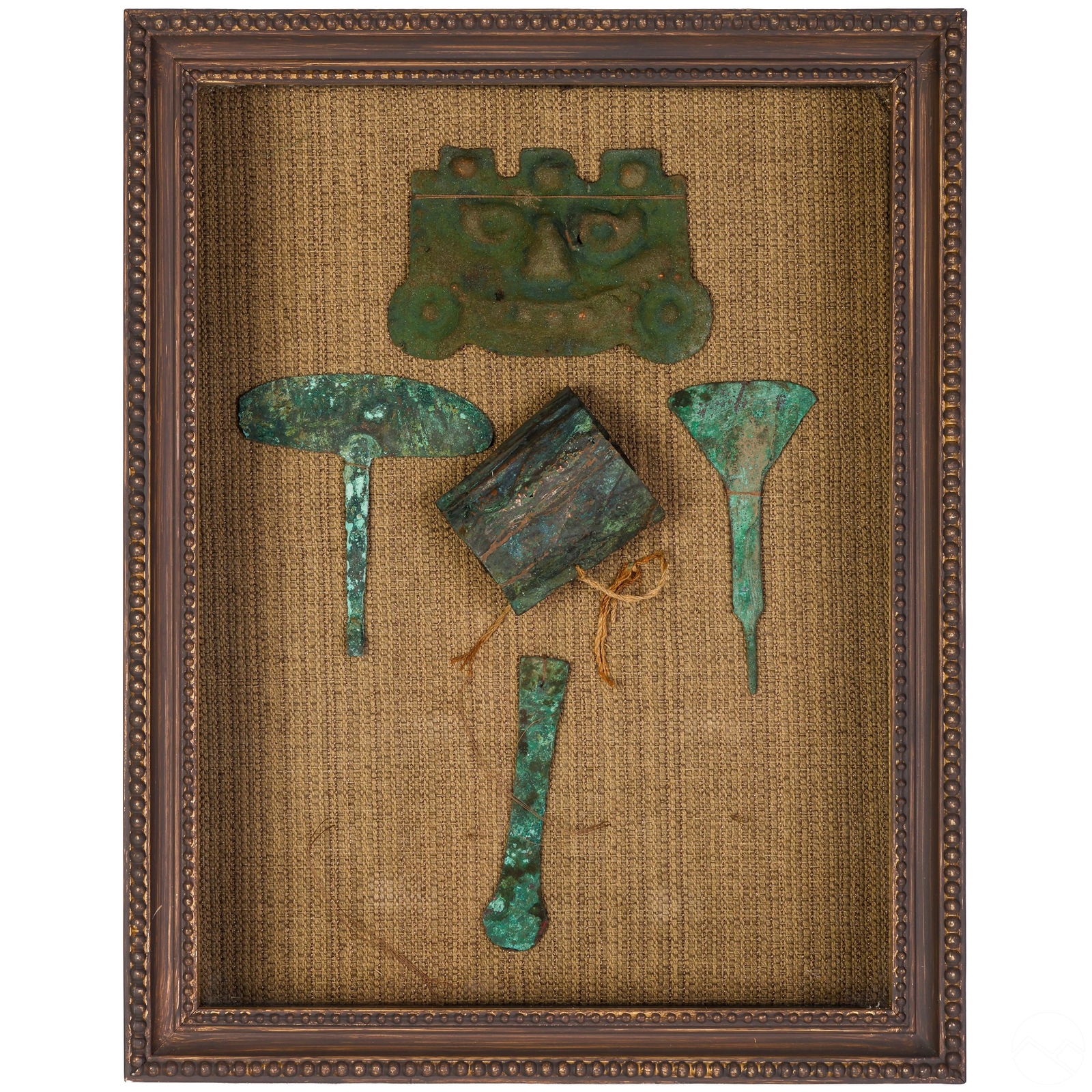 Peruvian Copper Mask & Ceremonial Tools (5pc) LOT (1 of 7)