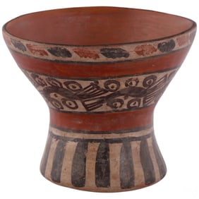 Polychrome Nazca-Style Bowl with Stylized Birds