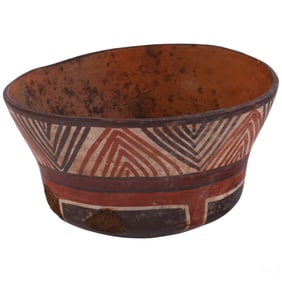 Cruciform Polychrome Pre-Columbian Style Vessel