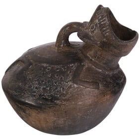 Frog Form Earthenware Pre-Columbian Style Vessel
