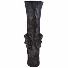 Hammered Silver Ritual Pre-Columbian Style Vessel