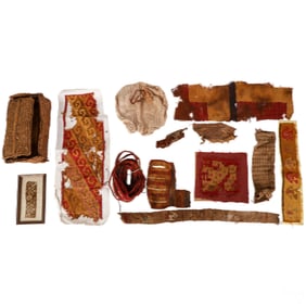 Pre-Columbian Style Chancay Huari Textile Fragment