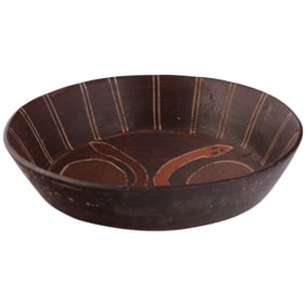 Serpent Motif Terracotta Pre-Columbian Style Bowl