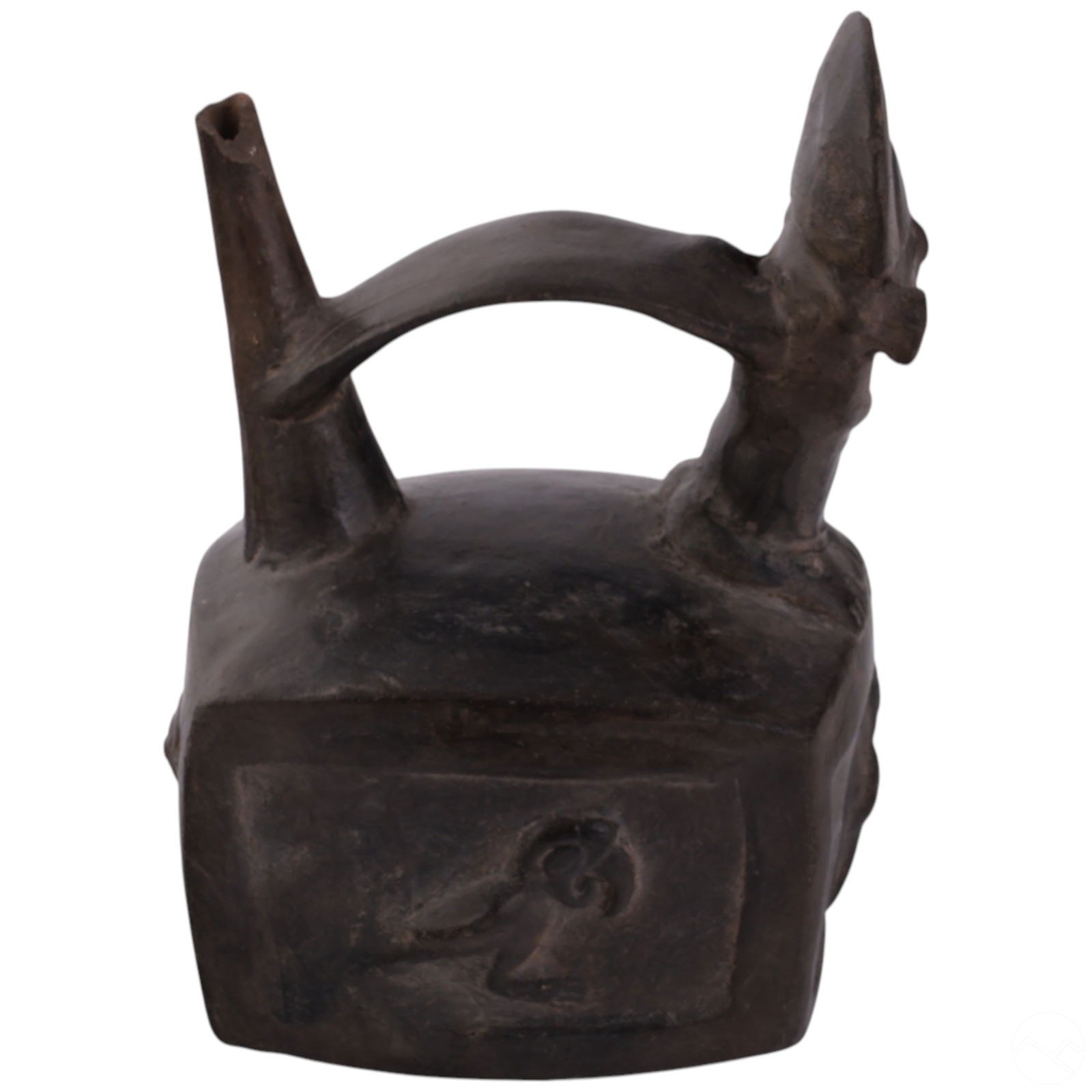 Chimu-Style Clay Blackware Multi-Spout Icon Vessel (1 of 7)