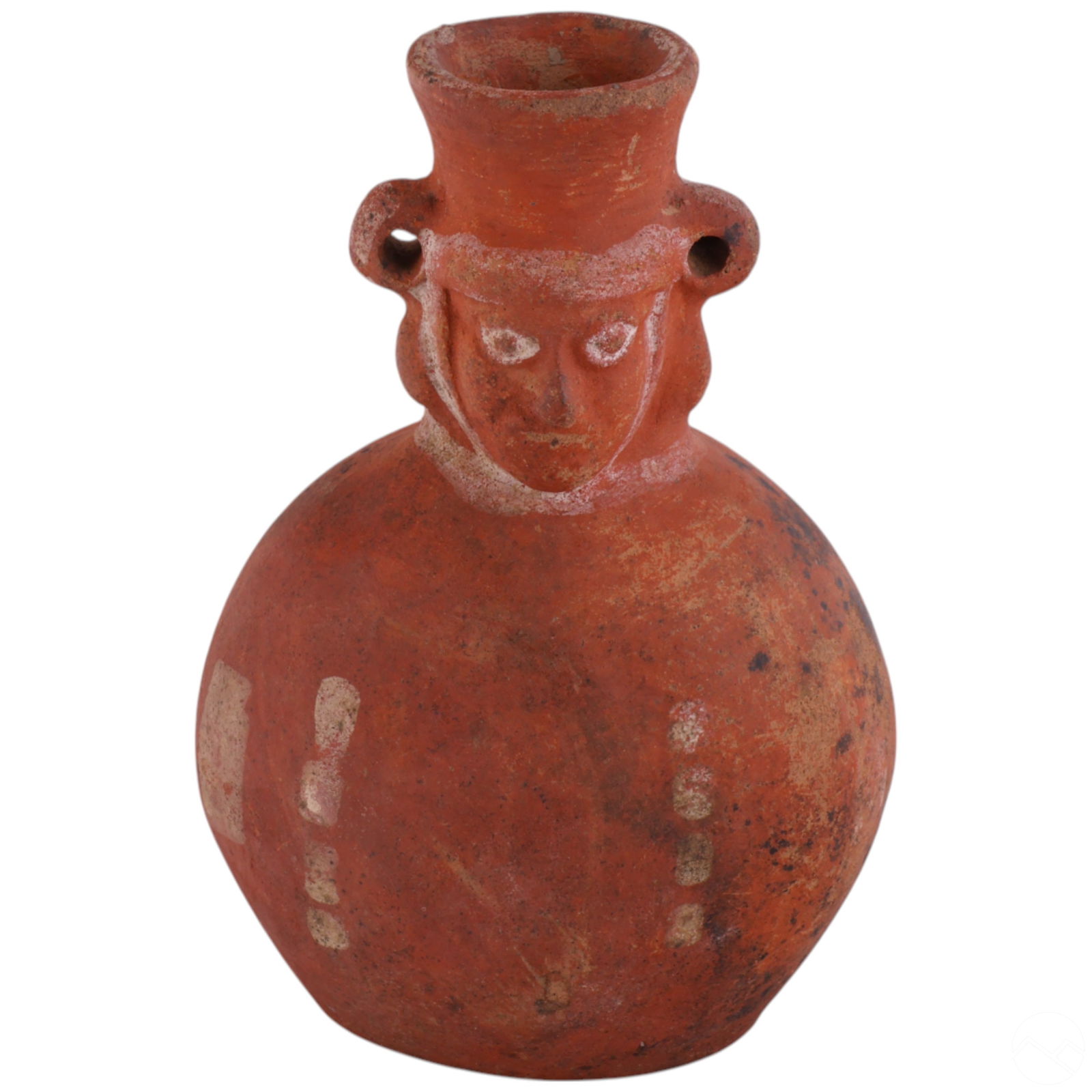 Moche Style Anthropomorphic Red Terracotta Vessel (1 of 6)