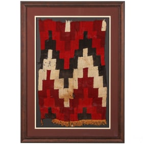 Pre-Columbian Style Geometric Textile Fragment